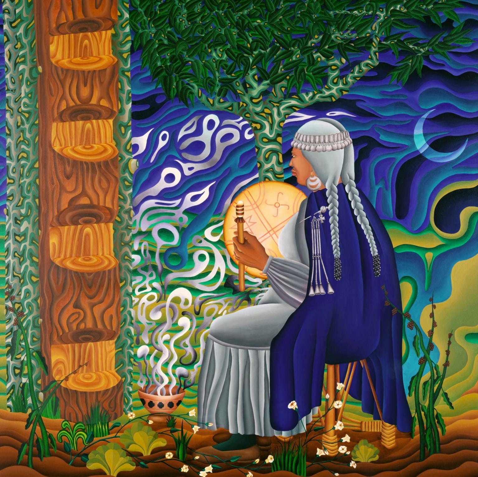 Enchanted native. Айяуаска богиня. Аяваска картины. Мать Аяваски.