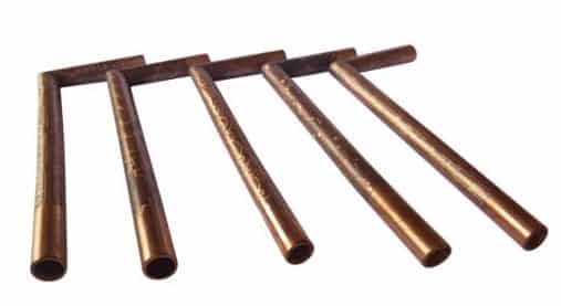 Copper tepis, pipes for administering tobacco snuff