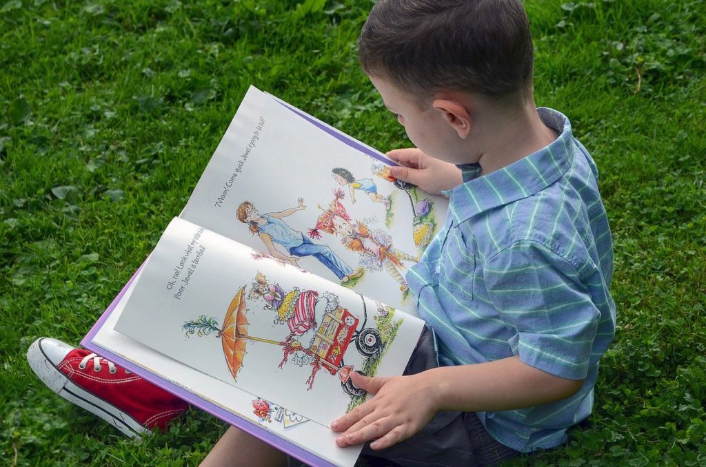 Child reading a book, CBD for ADHD