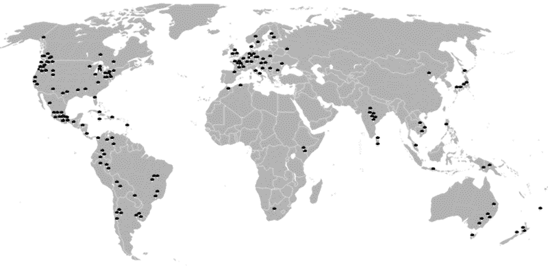 Where to find magic mushrooms Psilocybe spp. around the world