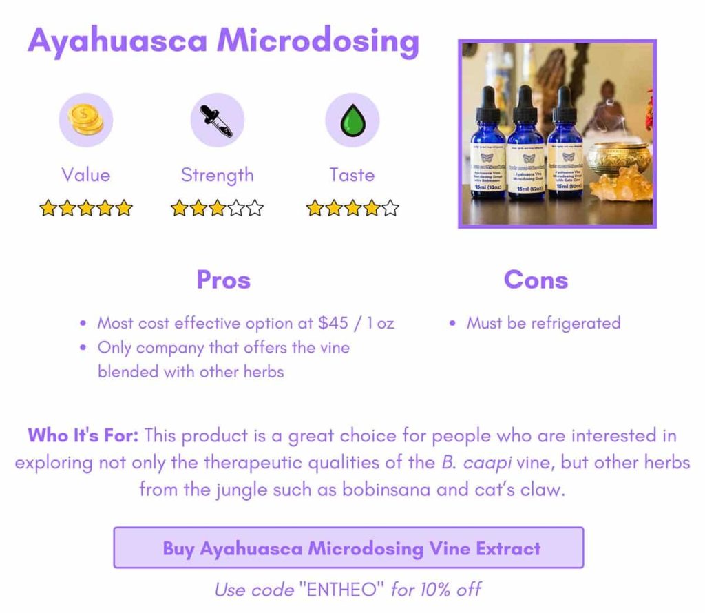 Ayahuasca Microdosing ayahuasca vine extract review